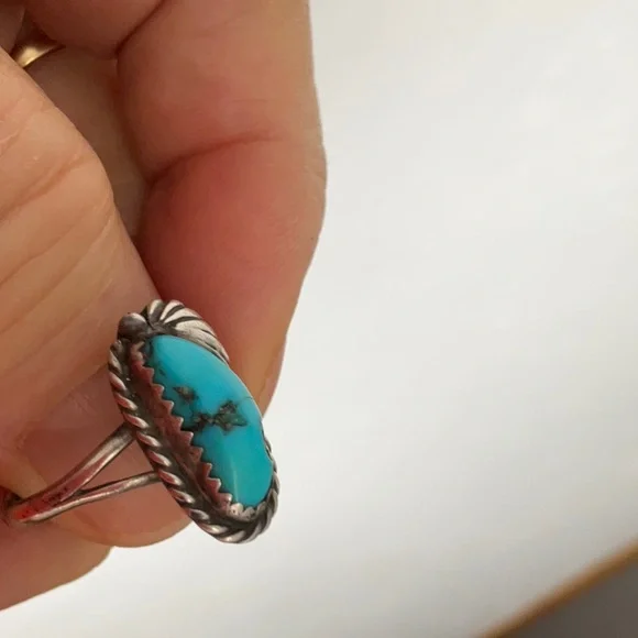 Vintage turquoise sterling ring - Picture 8 of 8